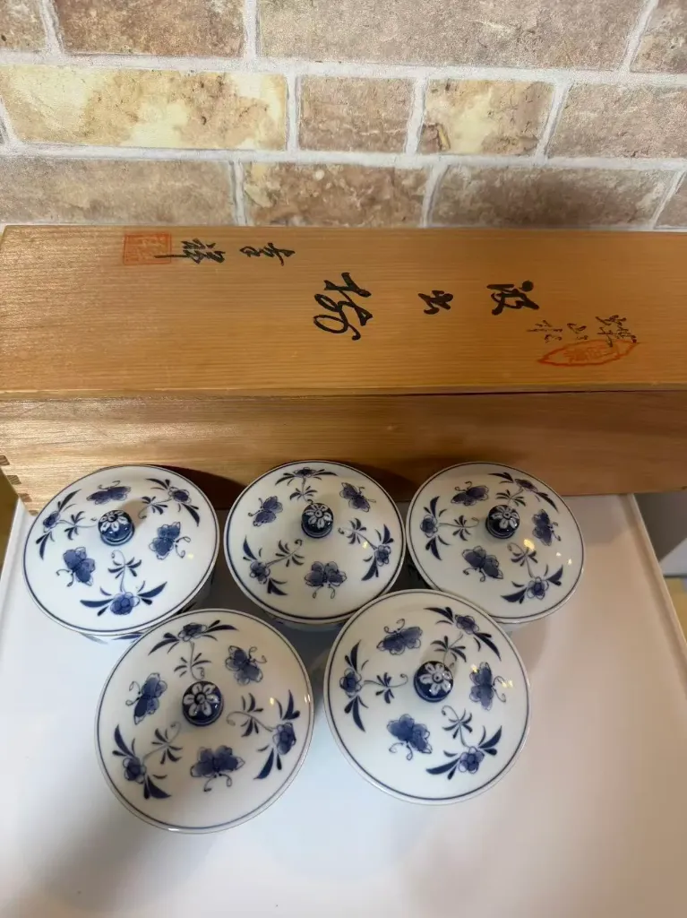 有田焼 波出描 蝶山水 蓋付汲出揃 五客 | yidarlingnew